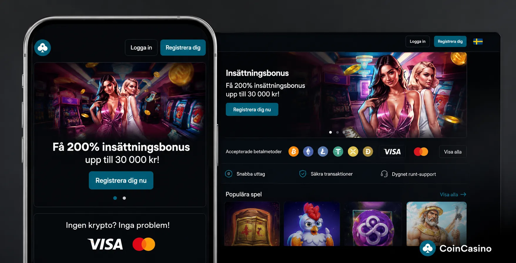 Bästa casino utomlands för storspelare: CoinCasino — Utländska casino